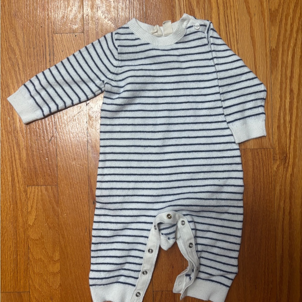 GAP Navy and White Striped Kids Footie